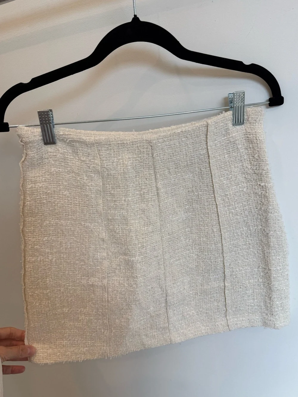 Zara Cream Tweed Mini Skirt